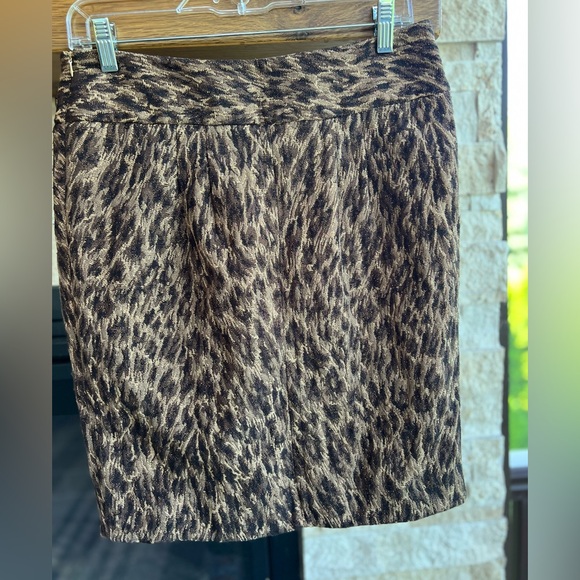 Metallic Animal Print Adrienne Vittadini Skirt - Picture 4 of 6